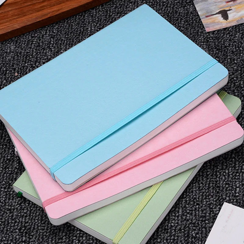 Soft Cover Dot Grid Candy Color A5 PU Notebook Elastic Band Creative Dotted Bullet Journal Bujo Soft Cover Dot Grid Candy Color A5 PU Notebook Elastic Band Creative Dotted Bullet Journal Bujo