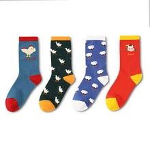 Женские Носки с рисунком коровы, овцы, гуся, курицы, унисекс, хипстерские носки, хлопковые короткие удобные милые носки с животными на ферме, носки для женщин и мужчин, Zoo Pop Soks