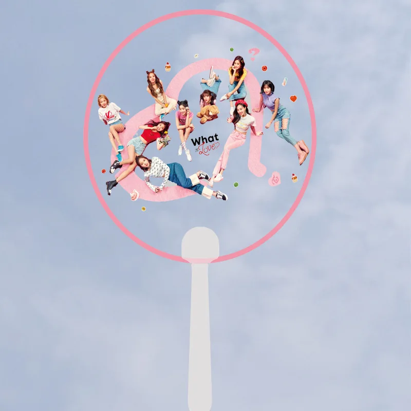 

[MYKPOP]TWICE New Album WHAT IS LOVE Mimi Fan Transparent Fan K-POP Fan Gift SA18041002
