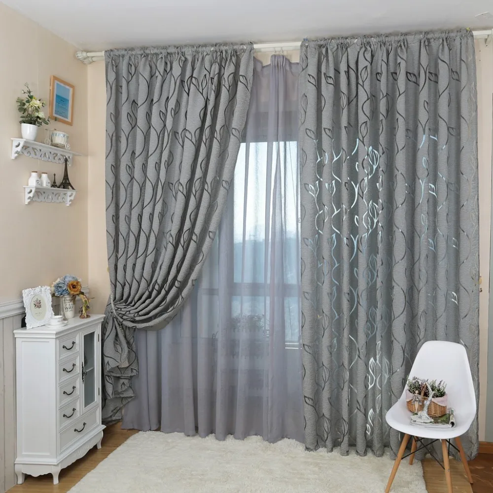 1 Pc Napearl Modern Decorative Curtains Jacquard Gray Window Bedroom Blinds Sets Living Room Curtains For Gray Curtainswindow Curtain For Bedroom Aliexpress