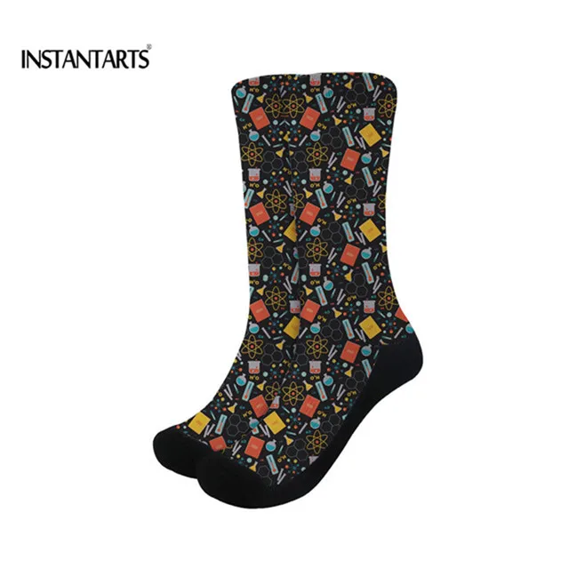 INSTANTARTS эластичные женские носки с химическим принтом, баскетбольные футбольные спортивные носки, профессиональные носки для бега и фитнеса - Цвет: H8538Z46