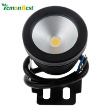 Светодиодный светильник для подводной съемки, 10 Вт, 12 В, теплый белый, холодный белый, водонепроницаемый, IP68, фонтан, лампа для бассейна, черный цвет, декоративный светильник для газона