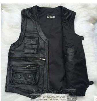 

BOU 2020 leather vest sheepskin vest single leather bags