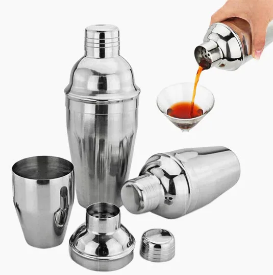 

Stainless Steel Cocktail Shaker Cocktail Mixer Wine Martini Drinking Boston Style Shaker For Party Bar Tool 1Pcs