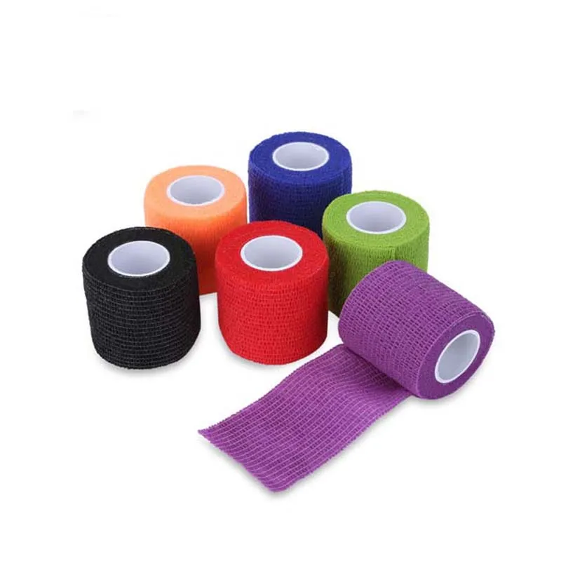 

5pcs/Lot Non-Woven Self Adhesive Tape For Skin Security Protection First Aid Cohesive Bandage Medical Elastic Bandages Vet Wraps