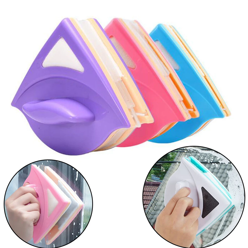 Double Side Glass Wiper Magnetic Window Cleaner Bathroom Double-Sided Magnet Brush Washing Windows Brushes Cleaning Scrubber