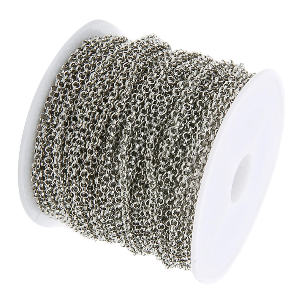 10 Yards Multipurpose O Shape Jewelry Making Chain Findings Accessories Necklace Bracelet Extender Chain for DIY Craft 2mm
