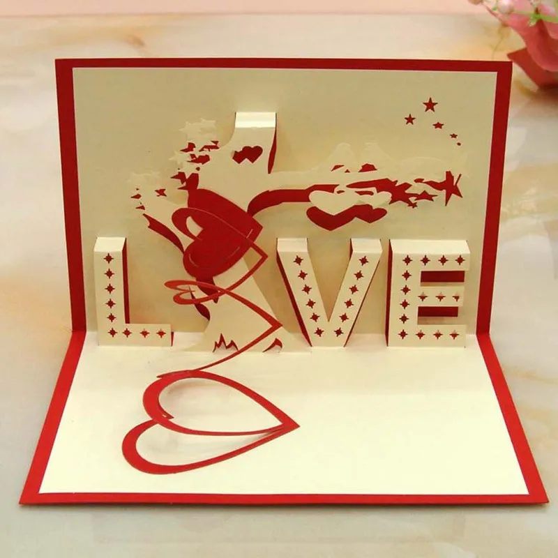 Valentine's Day Gifts Greeting Cards Beautiful Hollowed - Temu