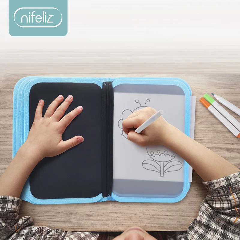 

Children's drawing board graffiti writing whiteboard portable double-sided available small blackboard erasable water chalk paint