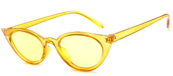 YOOSKE женские солнцезащитные очки кошачий глаз Роскошные брендовые дизайнерские солнцезащитные очки красные женские Солнцезащитные очки женские очки кошачий глаз UV400 - Цвет линз: YELLOW