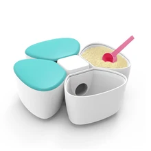 Портативная коробка для хранения продуктов питания для новорожденных детей с четырьмя решетками, коробка для сухого молока hildren, экологическая, высокая емкость, хранение продуктов питания