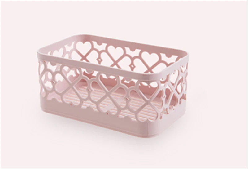 JiangChaoBo однотонная настольная корзина для хранения косметики коробка для хранения ванной прямоугольная пластиковая корзина для хранения слива