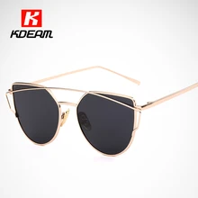 Chapado En oro gafas de Sol Polarizadas Mujeres Futurismo polarizadas Ojo de Gato gafas de Sol gafas de sol Para Hombre Gafas de sol zonnebril KDEAM CE