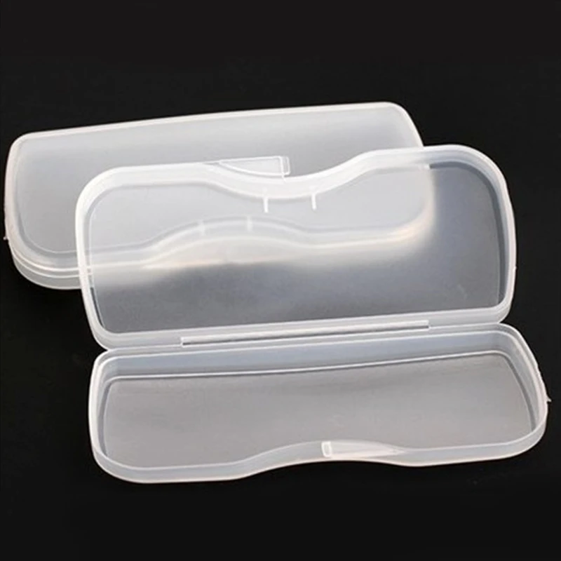 

New Portable Transparent Shell Case Protector Box For Clip-on Flip-up Len Glasses