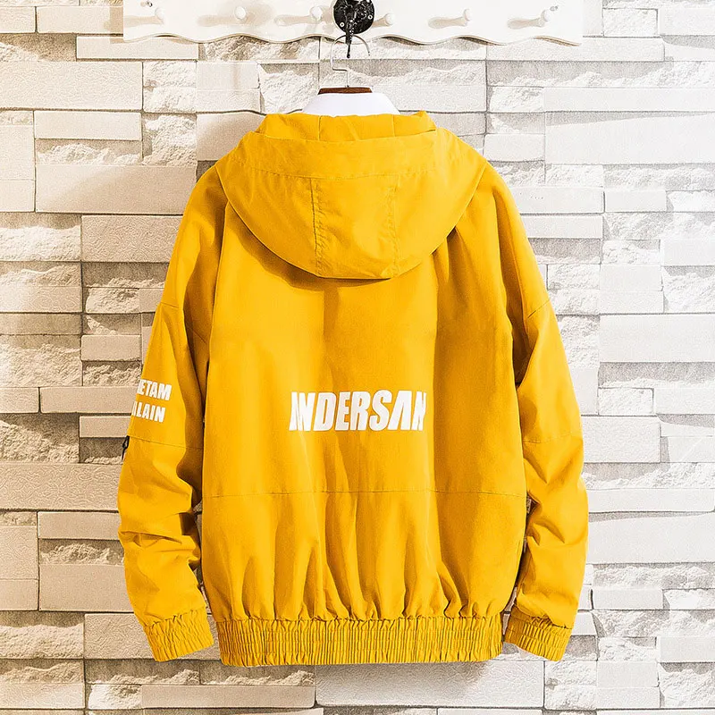 80% OFF Grandwish New Korea Version Men's Overalls Hoody Baggy Jacket Men College Jacket Yellow Black Casual Spring Jacket for Men,ZA166