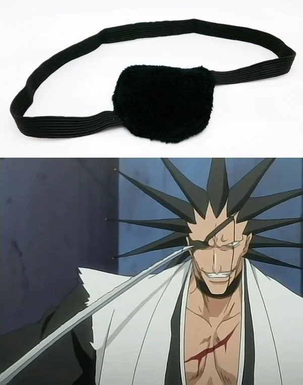 

Anime Bleach Cotton Eyepatch Black Eye Mask Cosplay Accessories for Zaraki Kenpachi With Elastic Band