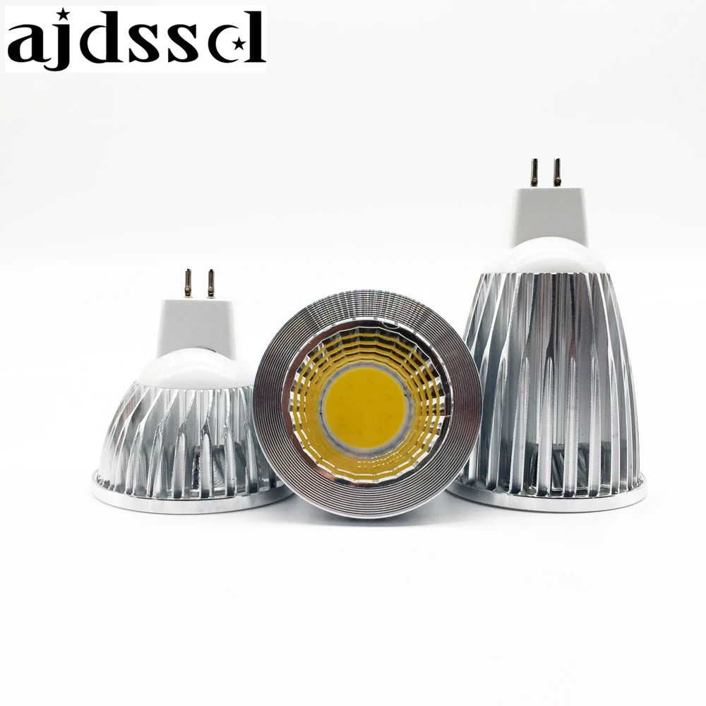 

New LED COB Spotlight bulbs Lampada Led spot MR16 GU5.3 COB 6w 9w 12w Dimmable Led Cob Spotlight MR16 12V Bulb Lamp GU5.3 220V