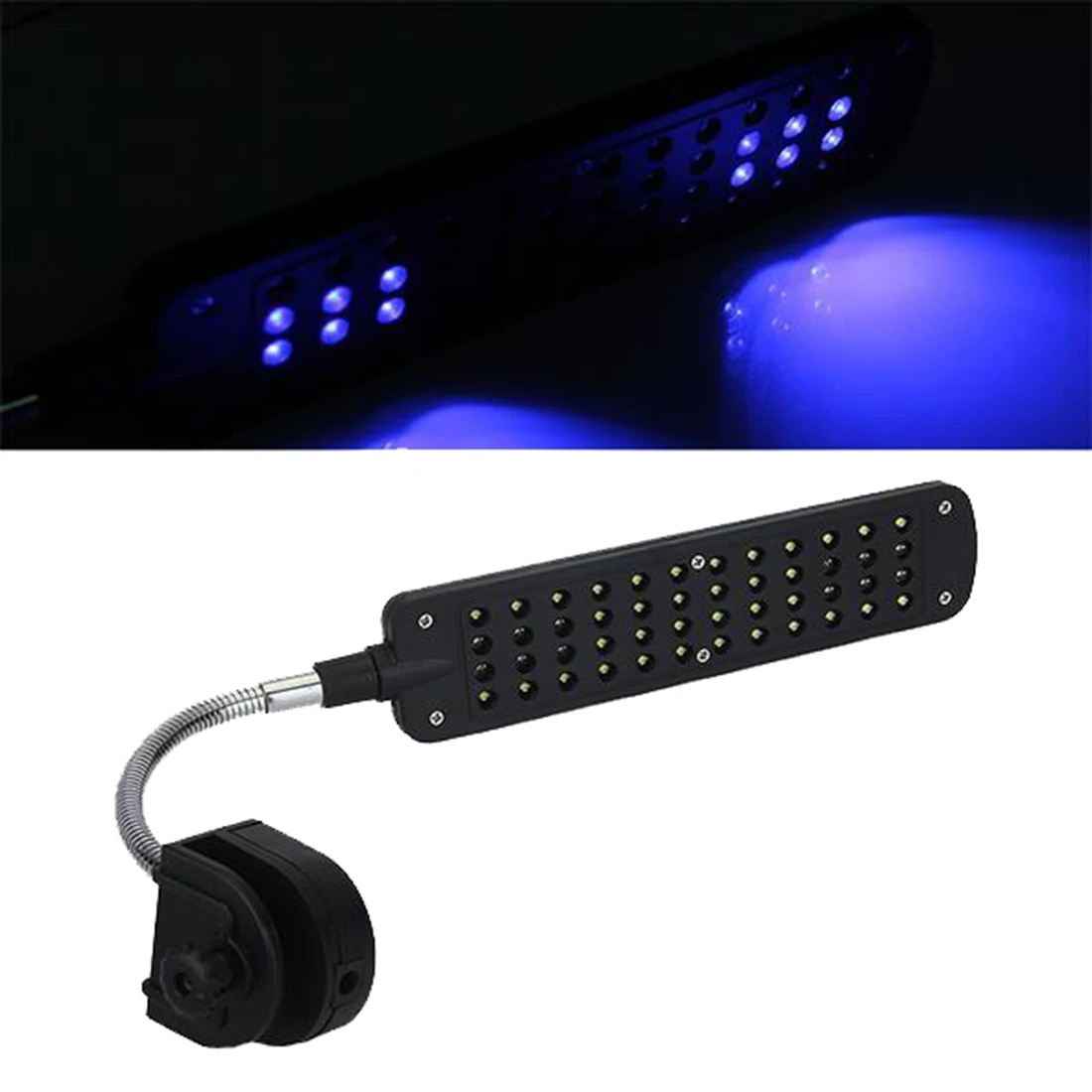 New US/EU Waterproof 48 LEDs 3 Modes Aquarium Clip Lamp Lighting Moonlight Fish Tank Underwater