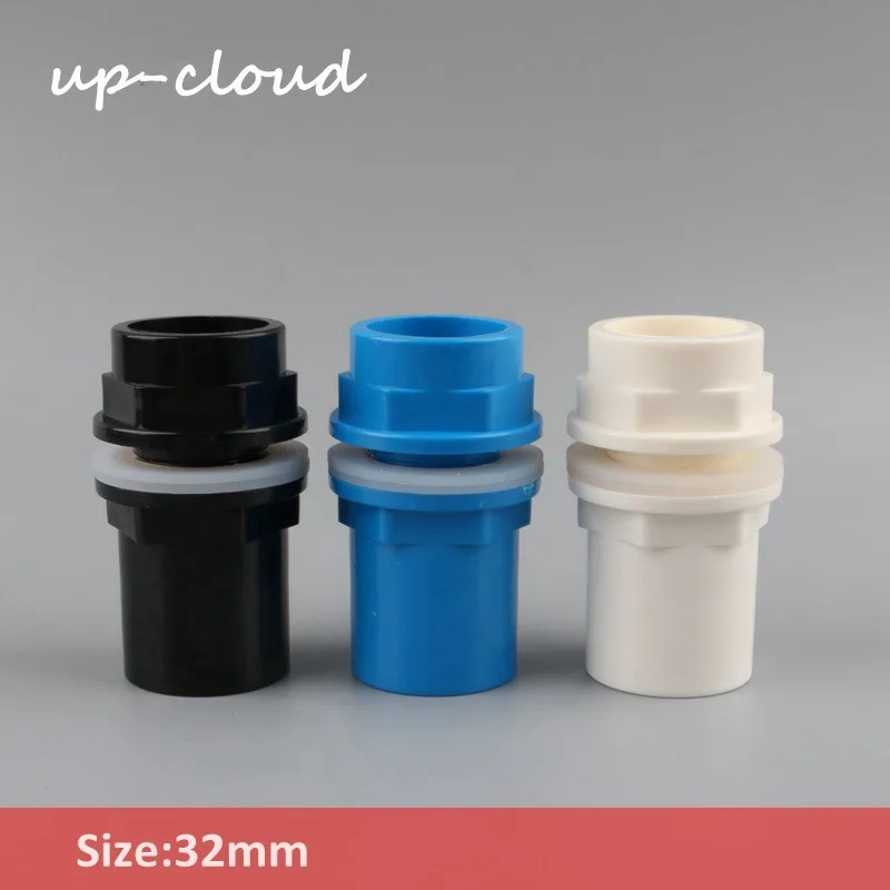 

1pc UP-CLOUD PVC 32mm Connector Fish Tank Drain Pipe Accessories Aquarium Drainage System Fittings 1 inch Thread Joint