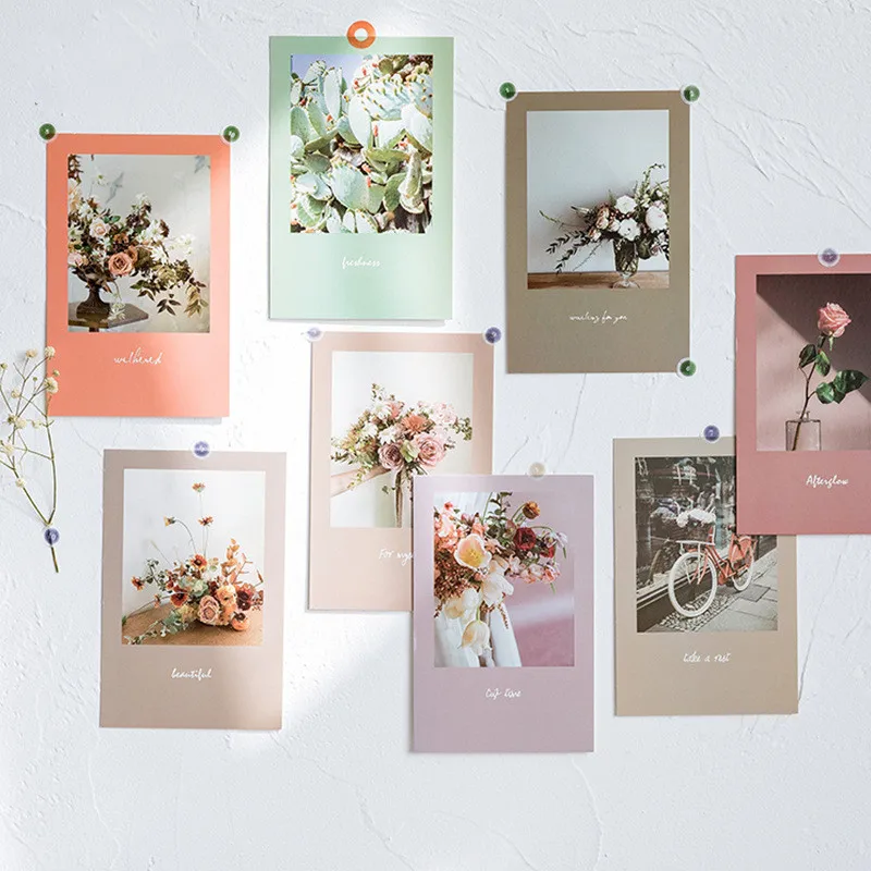 

30 Sheets/Set Beautiful Flower Paper Postcard Greeting Card Creative Birthday Gift Card Message Card School Supplies
