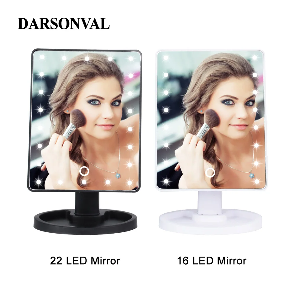 Дешево Светодиодный Профессиональный светильник ed зеркала для макияжа с регулируемым светодиодный светильник 16 22 зеркала для сенсорного экрана д...