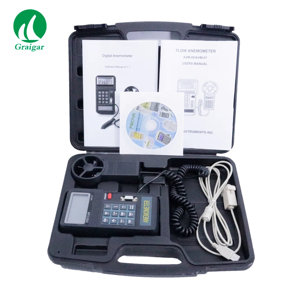 

AVM-07 Temperature Measurement/Wind Speed/Air Meter RS-232 Connect to Computer Transport