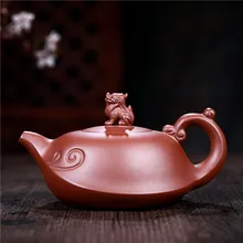 260 мл Исин фиолетовый чайник глины ручной работы известных zi грязи сырой руды 9 отверстия Zisha горшок Утварь Творческий Книги по искусству пуэр чайник подарок на день рождения