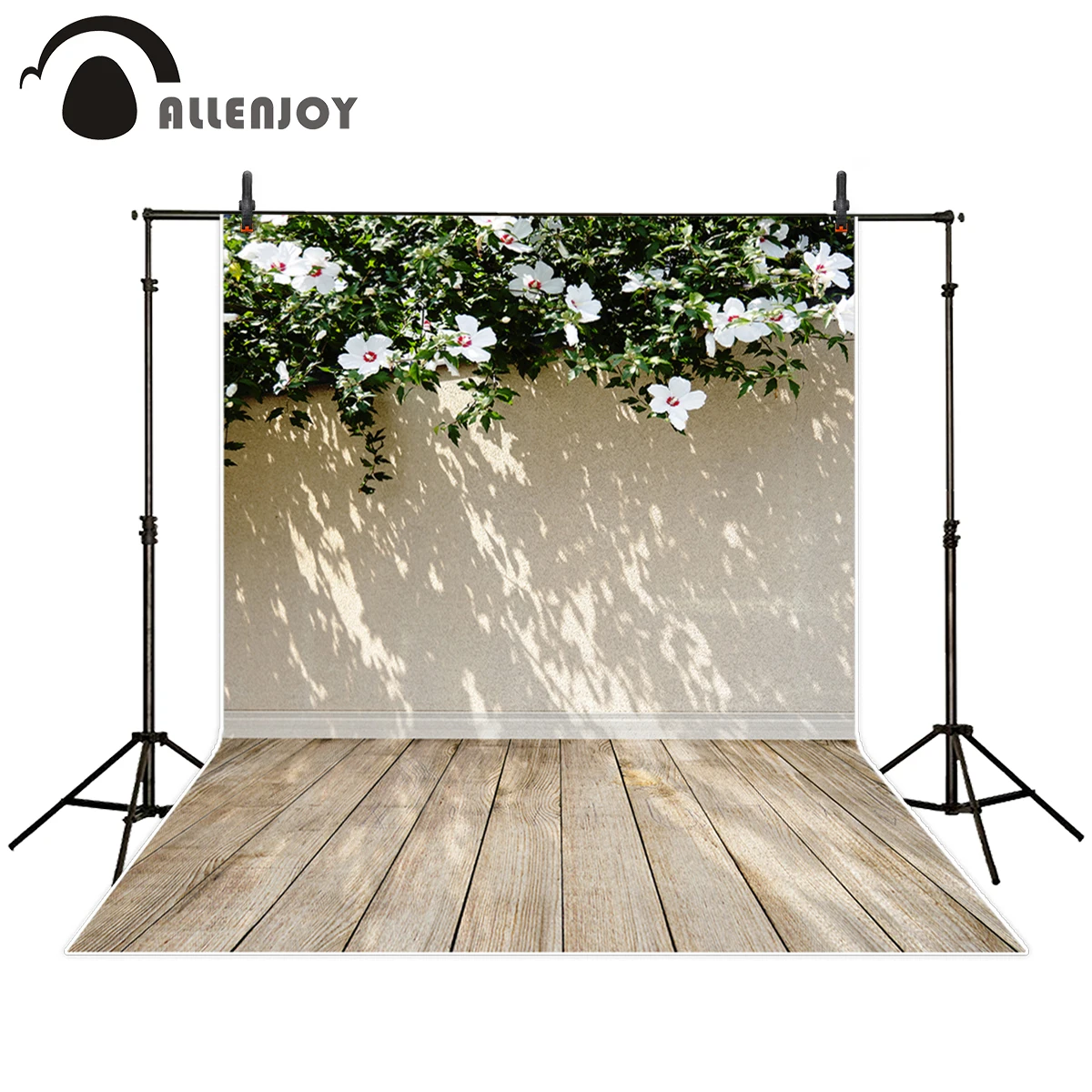 Allenjoy фоны для фотостудии белые цветы растения винтажная стена деревянный пол