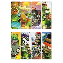 8 шт. Растения против Зомби мультфильм ляжки водонепроницаемый прозрачный ПВХ пластиковая Закладка красивые лямки для книг подарок