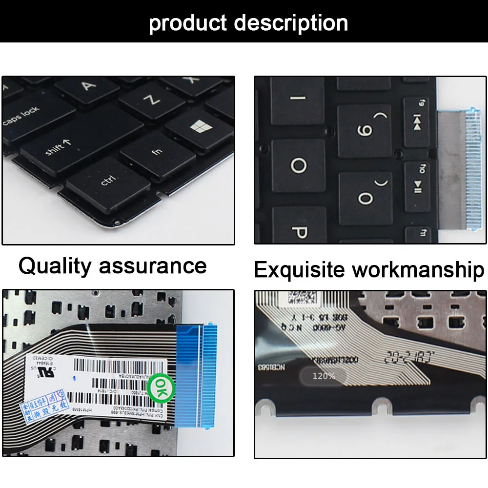 Новая клавиатура ноутбука для hp 256 G6, 255 G6, 250 G6 США замена кнопок английской клавиатуры