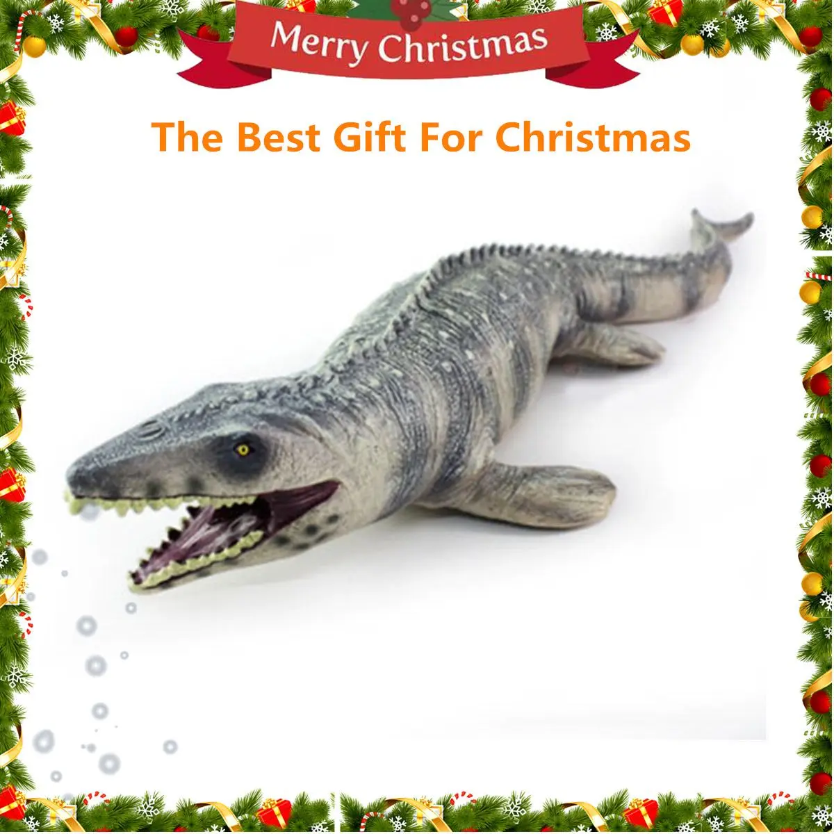 17.72" Simulation Mosasaurus Dinosaur Model Toy Plastic Action Figure Hand Painted Animal Model Dinosaur Toys For Children Gift