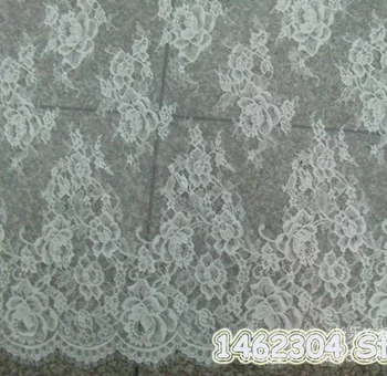 

French net Swiss Voile eyelash lace fabric 3meter/pc, 2pcs/lot, African french Lace High Quality 100% Lace Fabric
