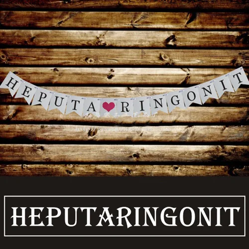 1 комплект "HEPUTARINGONIT" буквенные флаги, гирлянда, баннер для фотокабинки, Свадебная вечеринка, реквизит для фотосъемки, украшения, принадлежности для мероприятий - Цвет: As Picture