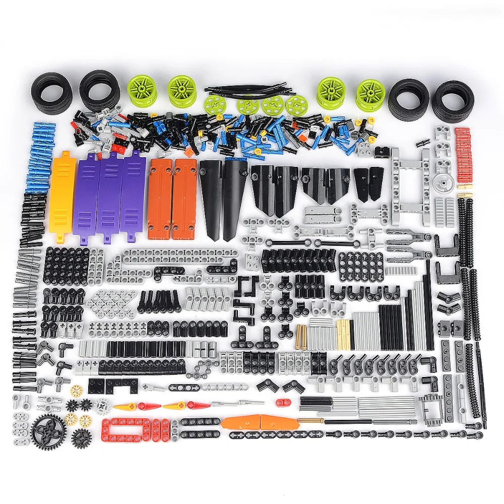 

Parts (620+ pieces) technic accessories bulk set beam pin cross shaft wheel tire legoinglys connector