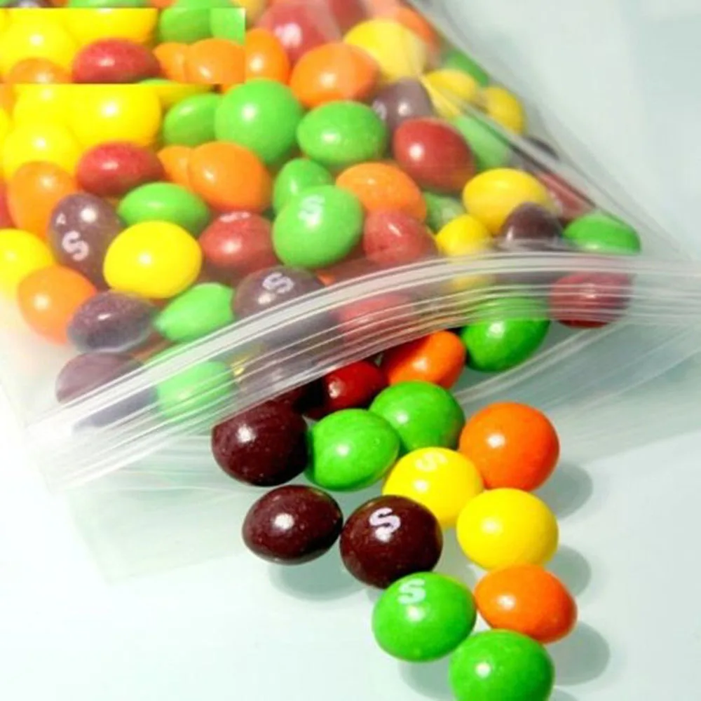 100Pcs 10X15CM Ziplock Lock Zipped Poly Clear Bags Plastic Jewelry