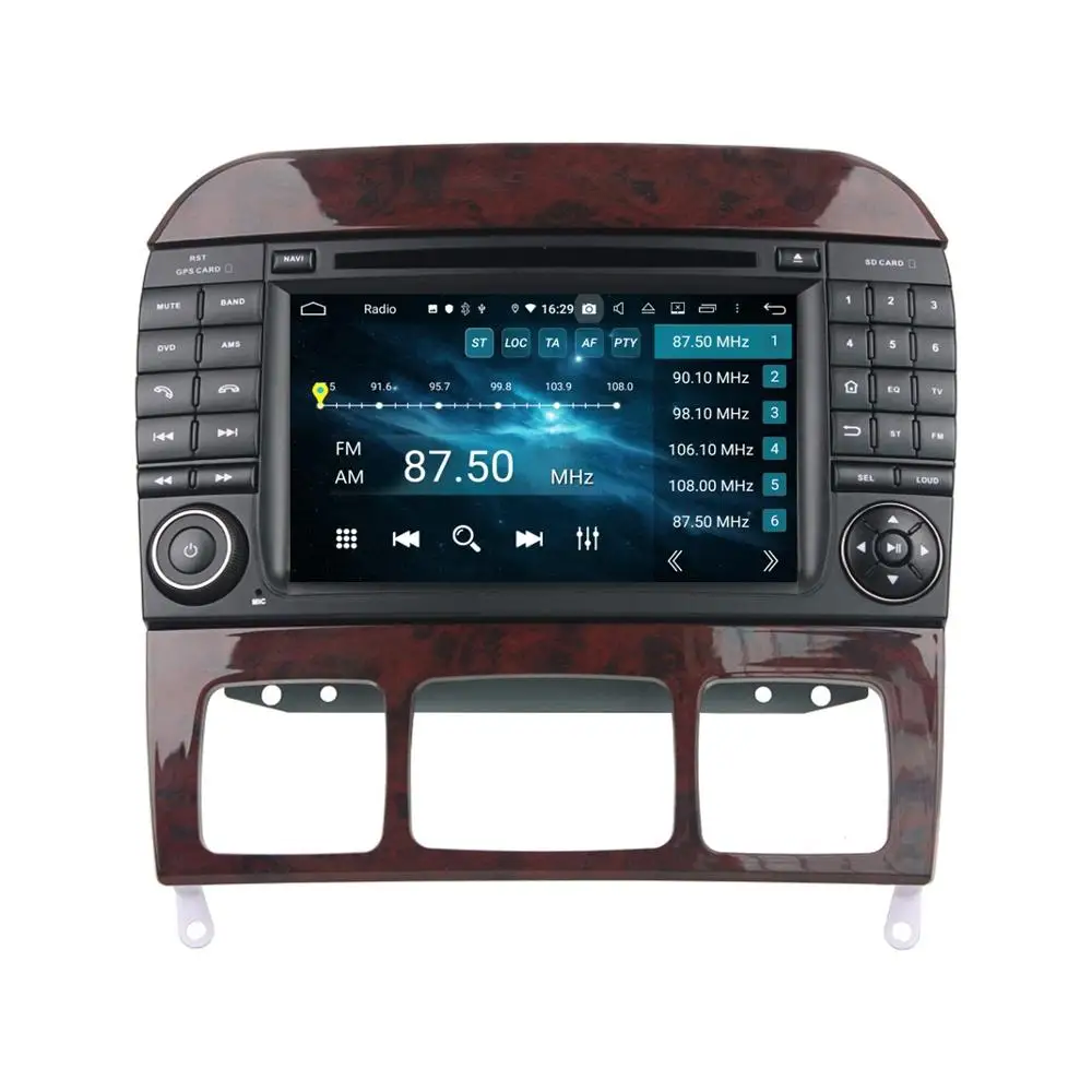 Perfect DSP 4GB RAM Octa Core 2 din 7" Android 9.0 Car Radio DVD Player for Mercedes Benz S Class W220 S280 S320 S350 S400 S430 S500 2