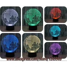 font b 2017 b font Novelty Design Tellurion Globe World Map 3D font b LED
