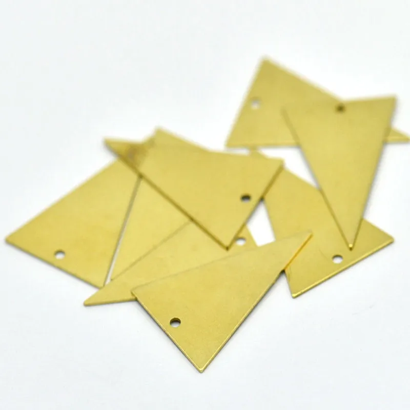 Сырая латунь trigonum TriangleCharms 1 отверстие.(25x16 мм) a0008-4 на выбор - Цвет: 20pcs raw brass