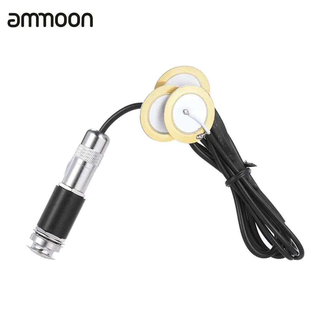 

High Quality 3 Transducers Piezo Pickup Pick-up System 6.35mm Jack for Guitar Mandolin Ukulele Acoustic String Instrument