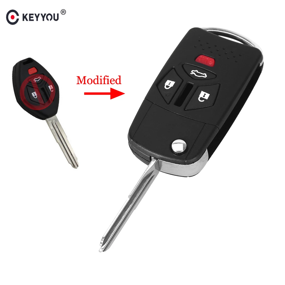 KEYYOU Folding Flip Car Remote Key Shell Case fob Key For