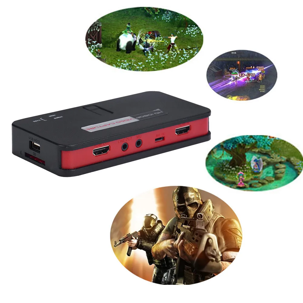 

2016 Super Quality 1080 HD HDMI Game Capture Video Capture USB 2.0 Host Remote Control For XBOX 360 One PS4 WIIU #EC165
