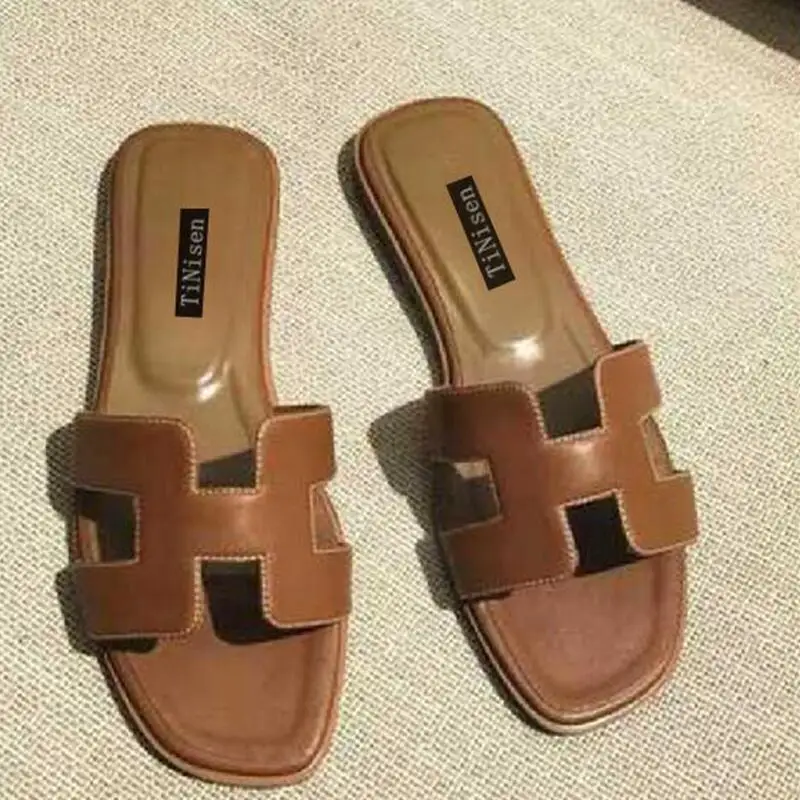 

women sandals platform shoes leather womens sandals flat summer 2018 Casual Slip-On High Quality shoes size 34-40