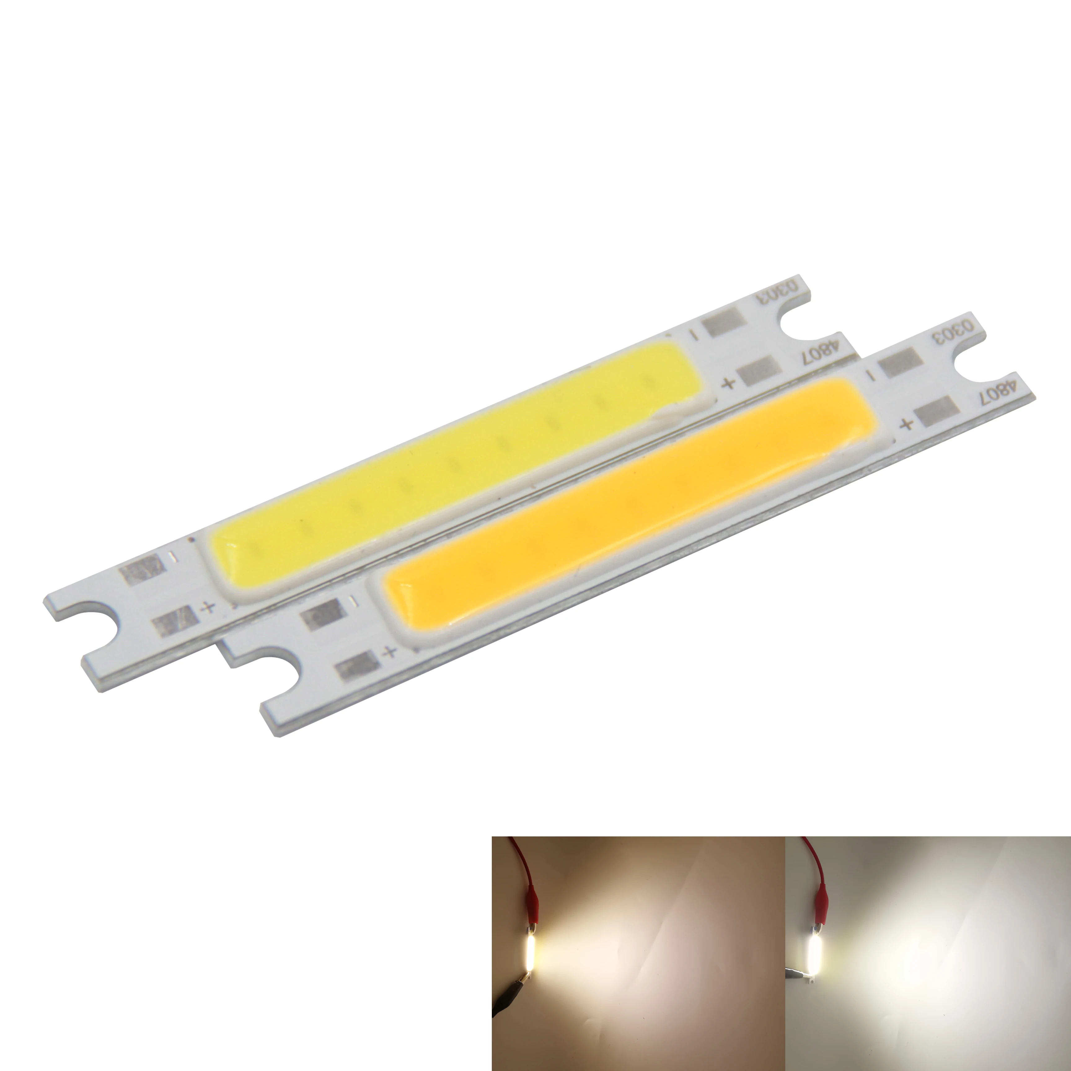 

big sale 48mm 7mm 3W DC 9V 3000k LED COB Strip Bulb Lamp Flip chip High lumen Light Source Module COB for Wall Lamp