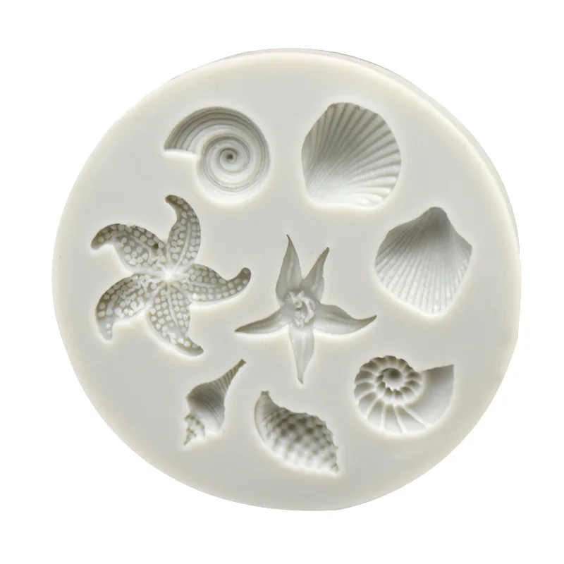 

TTLIFE Cake Decoration Tools DIY Sea Creatures Conch Starfish Shell Fondant Cake Candy Silicone Molds Creative Chocolate Mold