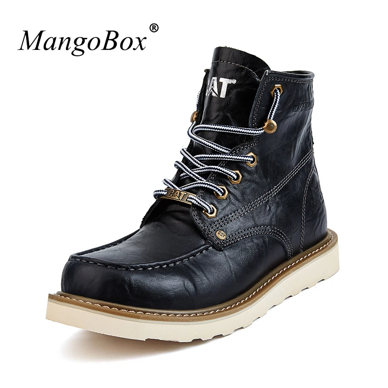 

Quality Casual Shoes Mens Comfortable Winter Shoes For Men Black Brown Mans Ankle Boots Round Toe Male Boots Leather