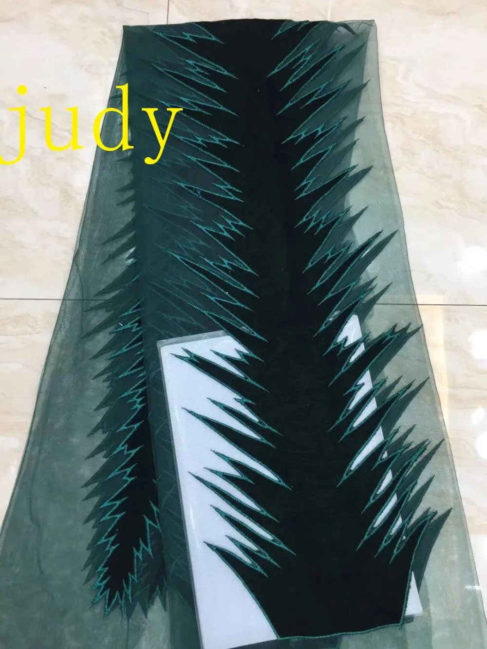 5 ярдов/сумка XC0174#6 цветов Рождественская елка узор вышитая кружевная сетка ткань используется для свадебного платья отмечание праздника ткань