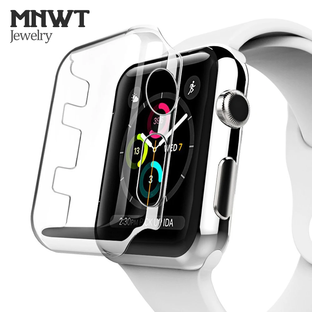 MNWT Transparent Hard Cover for Apple Watch Case 42mm38mm Series 1 2 Slim PC All-around Ultra-thin Screen Protector for iWatch