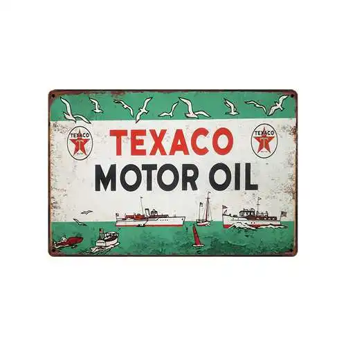 [Mike86] TEXACO MOBIL кастрол Синклер Эссо моторное масло металлический знак настенная табличка плакат живопись искусство Рождественский Декор художественный FG-518 - Цвет: Sl-9977