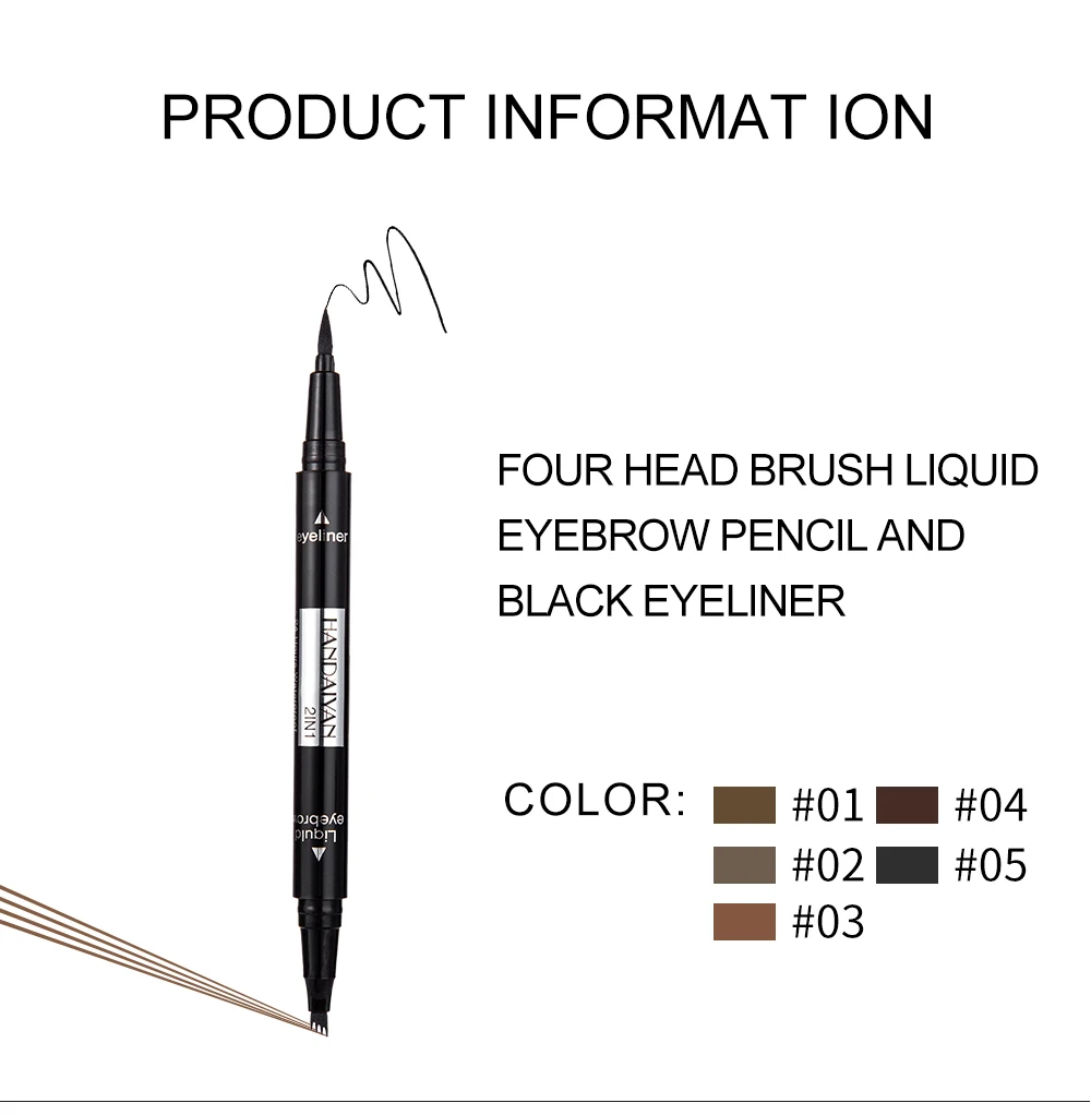 Microblading бровей татуировки Ручка водонепроницаемый вилка кончик бровей Карандаш для татуировки длительный Профессиональный тонкий эскиз жидкий бровей