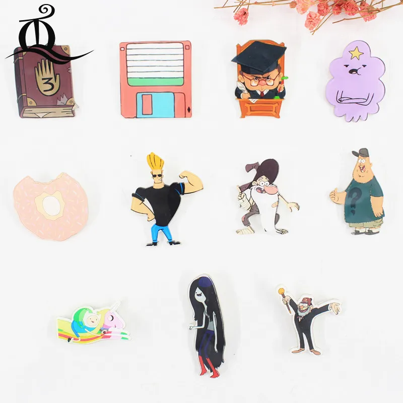 TQ 1 шт микс робот значки с героями мультфильмов для Рюкзак Kawaii акриловый одежда на
